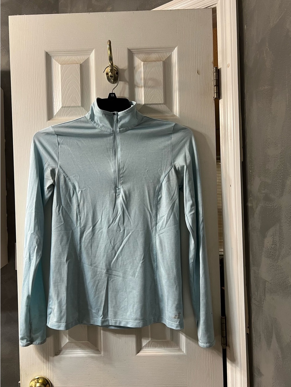 BCG Women’s Light Blue Quarter-Zip Activewear Pullover Size Small